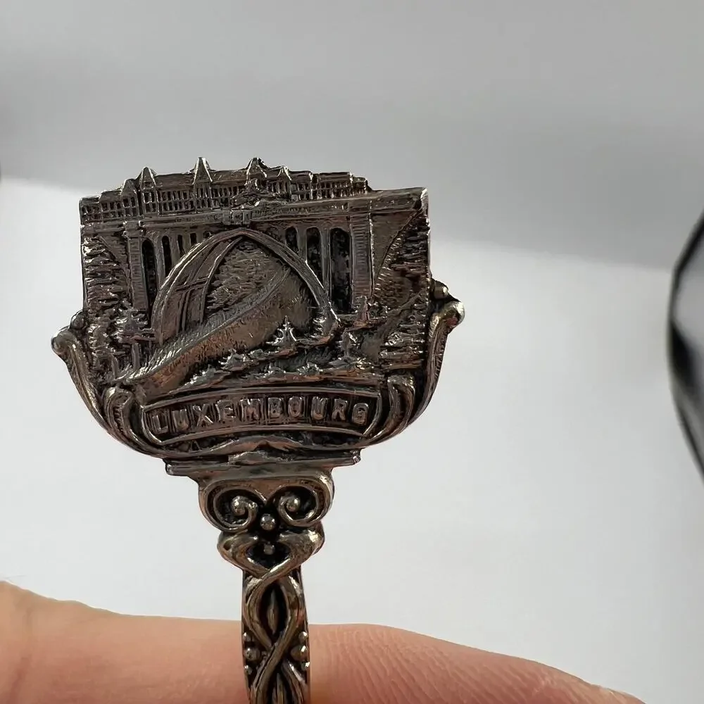 Vintage Souvenir‎ Decorative Mini Spoons Luxenburg & Land Of Lincoln Illinois